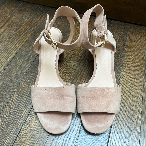 J. Crew Blush Pink Block Heel Sandals - Picture 2 of 8